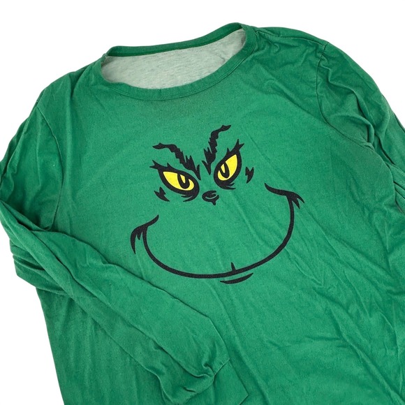 Dr. Seuss Other - Dr Seuss The Grinch Who Stole Christmas Green Long Sleeve Graphic Pajama Top